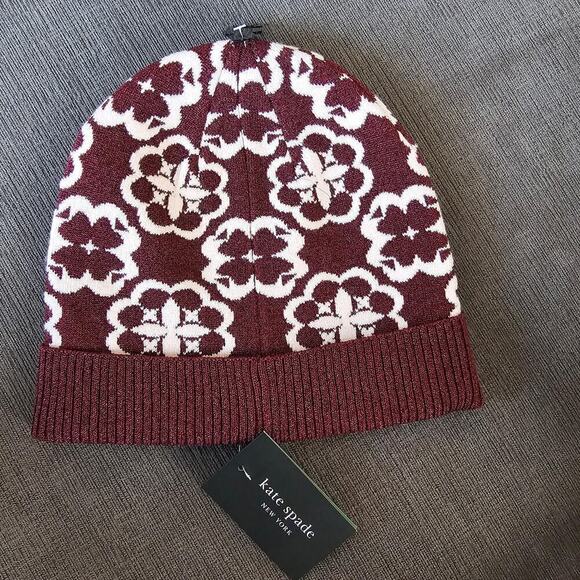 Kate Spade New York Women\'s English Rose Arabesque Knit Beanie Hat Size One Size main image 4